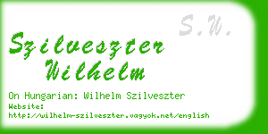 szilveszter wilhelm business card